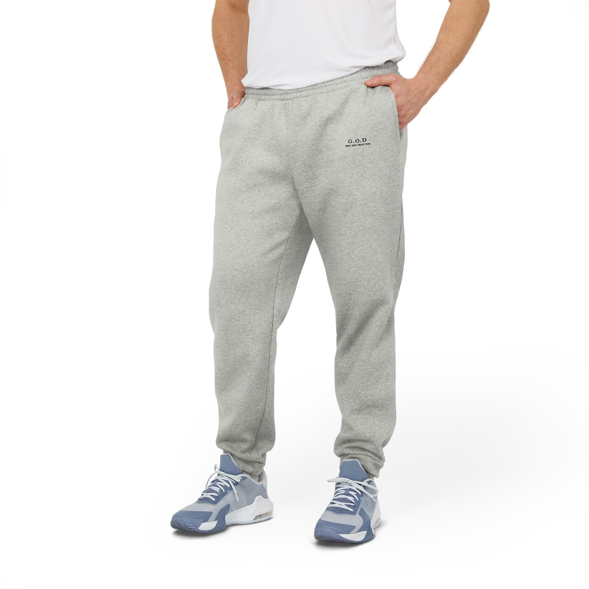 Adidas Fleece Joggers — Comfortable Grey Athletic Sweatpants