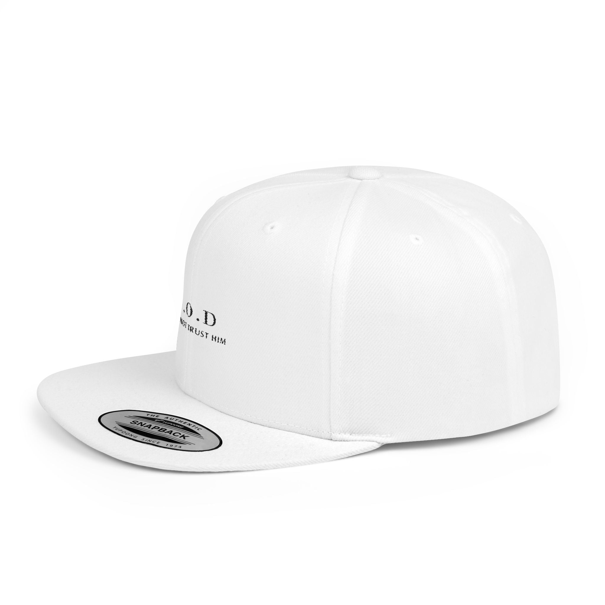 Snapback Hat — Minimal 'G.O.D' Embroidered Flat Bill Cap